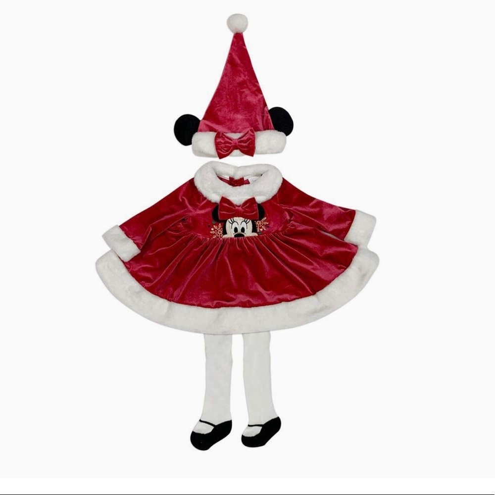 Minnie Mouse Holiday Dress and Hat